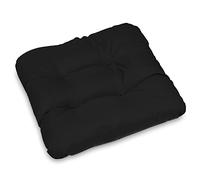 SuperKissen24. Set de 8 Cojines de Asiento - Cojín de Silla 45x45 cm para Interior y Exterior Cómodo e Impermeable para Muebles de Jardin, Terraza, para Suelo - Negro