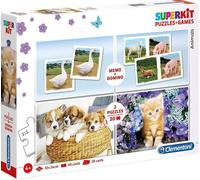 Superkit juegos educativos / clementoni / animales con 2 puzzles de 30