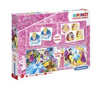 Superkit juegos educativos / clementoni / princesas disney con 2 puzzl