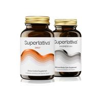 Superlativa Pack Estrés y Sueño Ashwagandha Sensoril + Magnesio Bisglicinato ATAMg - Relajación Mental, Descanso Profundo y Energía - 120 Cápsulas Veganas