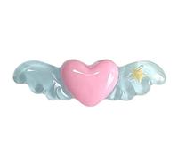 Superlatives - Horquilla para el pelo con alas de corazón y pico de pato para mujer, accesorios estéticos para el cabello