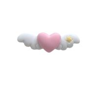 Superlatives - Horquilla para el pelo con alas de corazón y pico de pato para mujer, accesorios mate