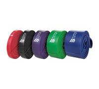 SUPERLETIC Bandas de energía, Bandas de Fitness de Resistencia, Pull-up y Entrenamiento de Resistencia, 5 fortalezas, Rojo, Negro, Morado, Verde y Azul, con guía de Entrenamiento (1 - Light (Rojo))