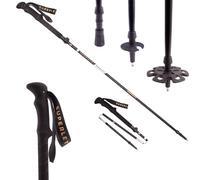 Superletic Bastones Senderismo Marcha Nordica Ajustables, Mujeres, Hombres, Trail Running y Trekking, Bastones Plegables para Caminar, Baston Extensible Fibra Carbono, Mango Corcho, Palos Senderismo