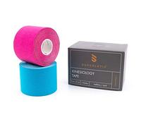 SUPERLETIC Esparadrapo Deportivo Essential, Cintas Kinesiológicas Fisioterapia, Tiras Elásticas, Vendaje Muscular Resistente al Agua, Recuperación Músculos, Rodillas, Hombros, Codos, Sin Látex(5mx5cm)