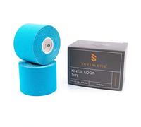 SUPERLETIC Esparadrapo Deportivo Essential, Cintas Kinesiológicas Fisioterapia, Tiras Elásticas, Vendaje Muscular Resistente al Agua, Recuperación Músculos, Rodillas, Hombros, Codos, Sin Látex(5mx5cm)