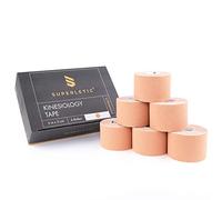 SUPERLETIC Esparadrapo Deportivo Essential, Cintas Kinesiológicas Fisioterapia, Tiras Elásticas, Vendaje Muscular Resistente al Agua, Recuperación Músculos, Rodillas, Hombros, Codos, Sin Látex(5mx5cm)