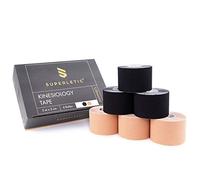SUPERLETIC Esparadrapo Deportivo Essential, Cintas Kinesiológicas Fisioterapia, Tiras Elásticas, Vendaje Muscular Resistente al Agua, Recuperación Músculos, Rodillas, Hombros, Codos, Sin Látex(5mx5cm)