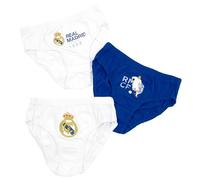 Superlicencias | Pack 3 Slips Niño R Madrid | Calzoncillos de Algodón Madrid | Ropa Interior Colores Niño | Cosas de fútbol para Niños | Producto Oficial