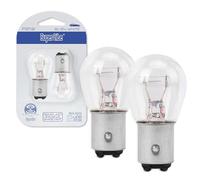 Superlite Set de 2 Bombillas Halógenas Auxiliares P21W 12V Blancas. Para Luces Indicadoras de la Gama Night Vision. Homologación E1 R37/03 y Certificación RoHs y CE.