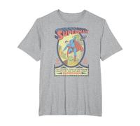 Superman #1 Camiseta, Hombre Tallas Grandes, Gris Jaspeado, 4X Alto