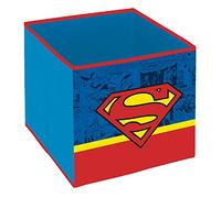 ARDITEX Caja Infantil Plegable Superman, Cubo de Tela Guardatodo para Ropa, Libros, Juguetes, Pelotas, Contenedor y Organizador Textil Cuadrado 31 x 31 x 31 cm