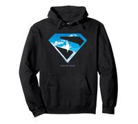 Superman (2025 Movie) Cloud Shield Sudadera con Capucha, Unisex para Adultos, Negro, S