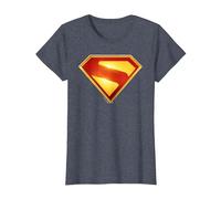 Superman (2025) Superman New Logo 2 Camiseta, Mujer, Azul Jaspeado, 3XL