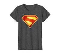 Superman (2025) Superman New Logo 2 Camiseta, Mujer, Jaspeado Oscuro, 3XL