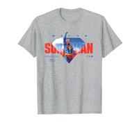 Superman (2025) Up In The Sky Camiseta, Hombre, Gris Jaspeado, 3XL