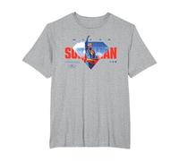 Superman (2025) Up In The Sky Camiseta, Hombre Tallas Grandes, Gris Jaspeado, 2X Alto