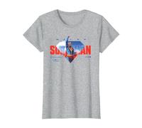 Superman (2025) Up In The Sky Camiseta, Mujer, Gris Jaspeado, L