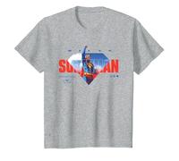 Superman (2025) Up In The Sky Camiseta, Niños, Gris Jaspeado, 8 años