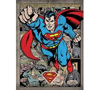 Superman 60 x 80 cm Comic Montage impresión de Lienzo