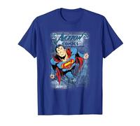 Superman Action #419 Distress Camiseta, Hombre, Azul Real, M
