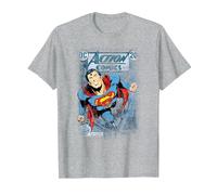 Superman Action #419 Distress Camiseta, Hombre, Gris Jaspeado, 3XL