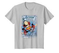 Superman Action #419 Distress Camiseta, Niños, Plata, 10 años