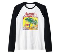 Superman Action Comics Camiseta Manga Raglan