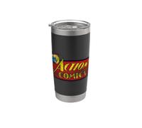 Superman Action Comics Logo Vaso térmico de acero inoxidable de doble pared