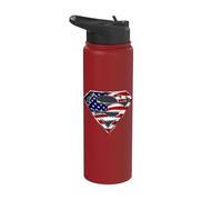 Superman All American Shield Stainless Steel Insulated Water Bottle