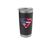 Superman American Flag Shield Logo Vaso térmico de acero inoxidable de doble pared