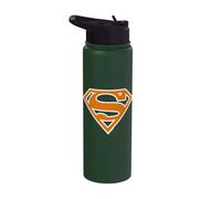 Superman Burnt Orange & White Shield Stainless Steel Insulated Water Bottle