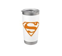 Superman Burnt Orange & White Shield Vaso térmico de acero inoxidable de doble pared