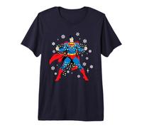 Superman Christmas Lights Camiseta Premium