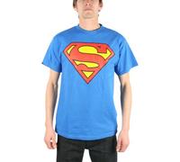 Superman Classic Shield Logo - Camiseta para adulto, color azul (talla L)