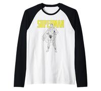 Superman Classic Stance Camiseta Manga Raglan