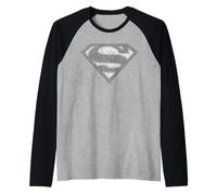 Superman Cracked Shield Camiseta Manga Raglan