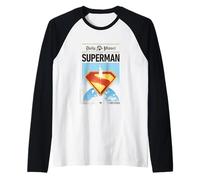 Superman Daily Planet Estilo de periódico Camiseta Manga Raglan