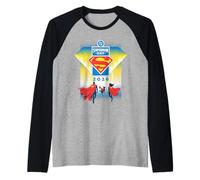 Superman Day 2026 Key Art Camiseta Manga Raglan