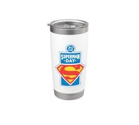 Superman Day 2026 Logo Vaso térmico de acero inoxidable de doble pared
