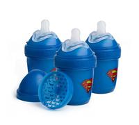 Superman DC Comics - Biberones anticólicos Herobility dobles - 140 ml (5 onzas líquidas) - Paquete de 3 biberones
