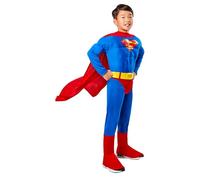 Rubie's Official DC Superman Muscle Chest Deluxe Boys Costume, Childs Fancy Dres