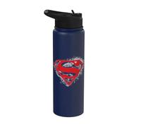 Superman Hardcore Noir Shield Stainless Steel Insulated Water Bottle