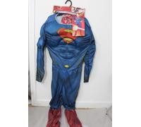 Superman Hombre de Acero Grande 12-14 Niños Disfraz Rubie's 883992 Cosplay Nuevo