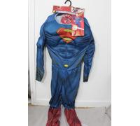 Superman Hombre de Acero Grande 12-14 Niños Disfraz Rubie's 883992 Cosplay Nuevo