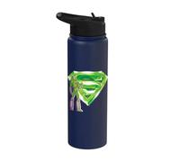 Superman Lex & Kryptonite Logo Stainless Steel Insulated Water Bottle