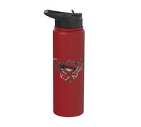 Superman Man of Steel Butterfly Logo Stainless Steel Insulated Water Bottle
