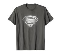 Superman Man of Steel Contrast Symbol Camiseta, Hombre, Asfalto, 3XL