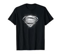 Superman Man of Steel Contrast Symbol Camiseta, Hombre, Negro, L
