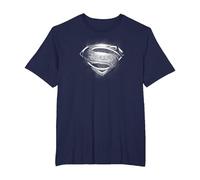 Superman Man of Steel Contrast Symbol Camiseta, Hombre Tallas Grandes, Azul Marino, 2X Alto